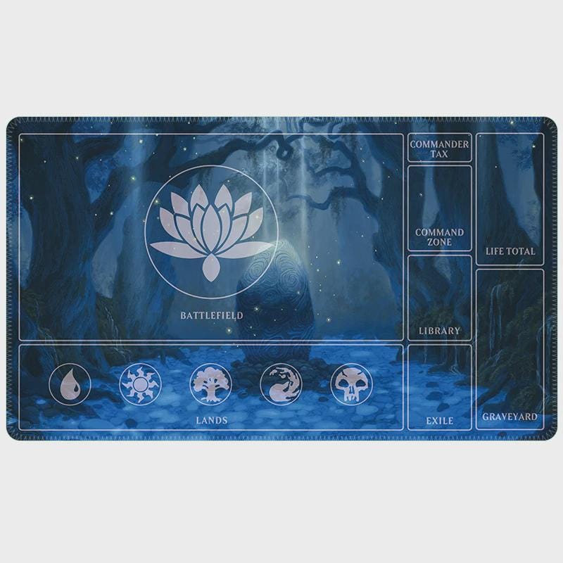 Blue Forrest MTG Commander Playmat
