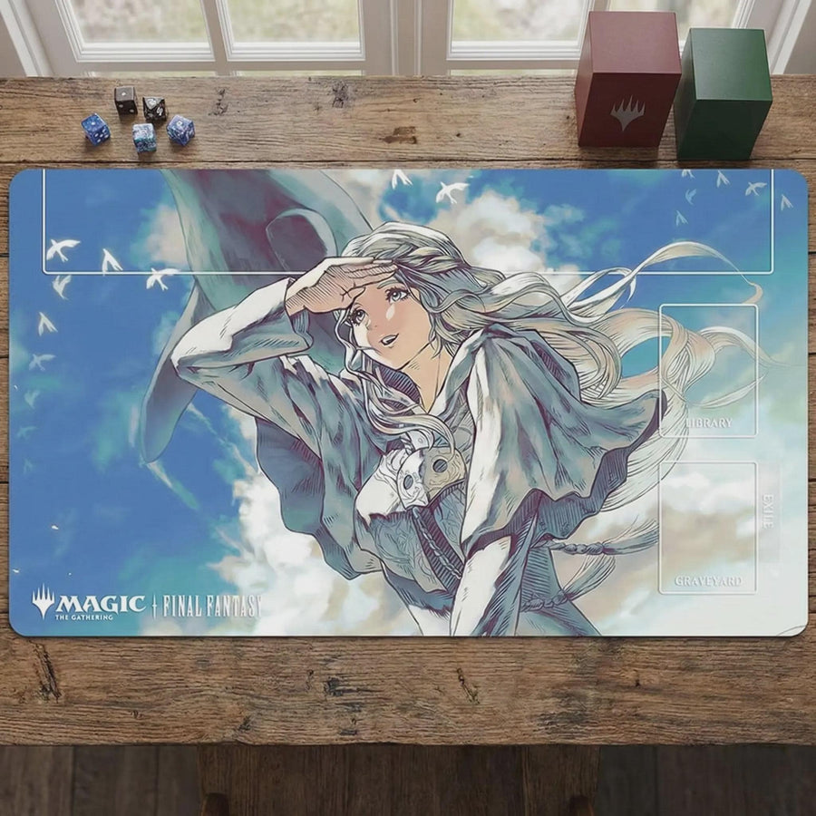 Anime Girl & Whale Sky MTG Playmat