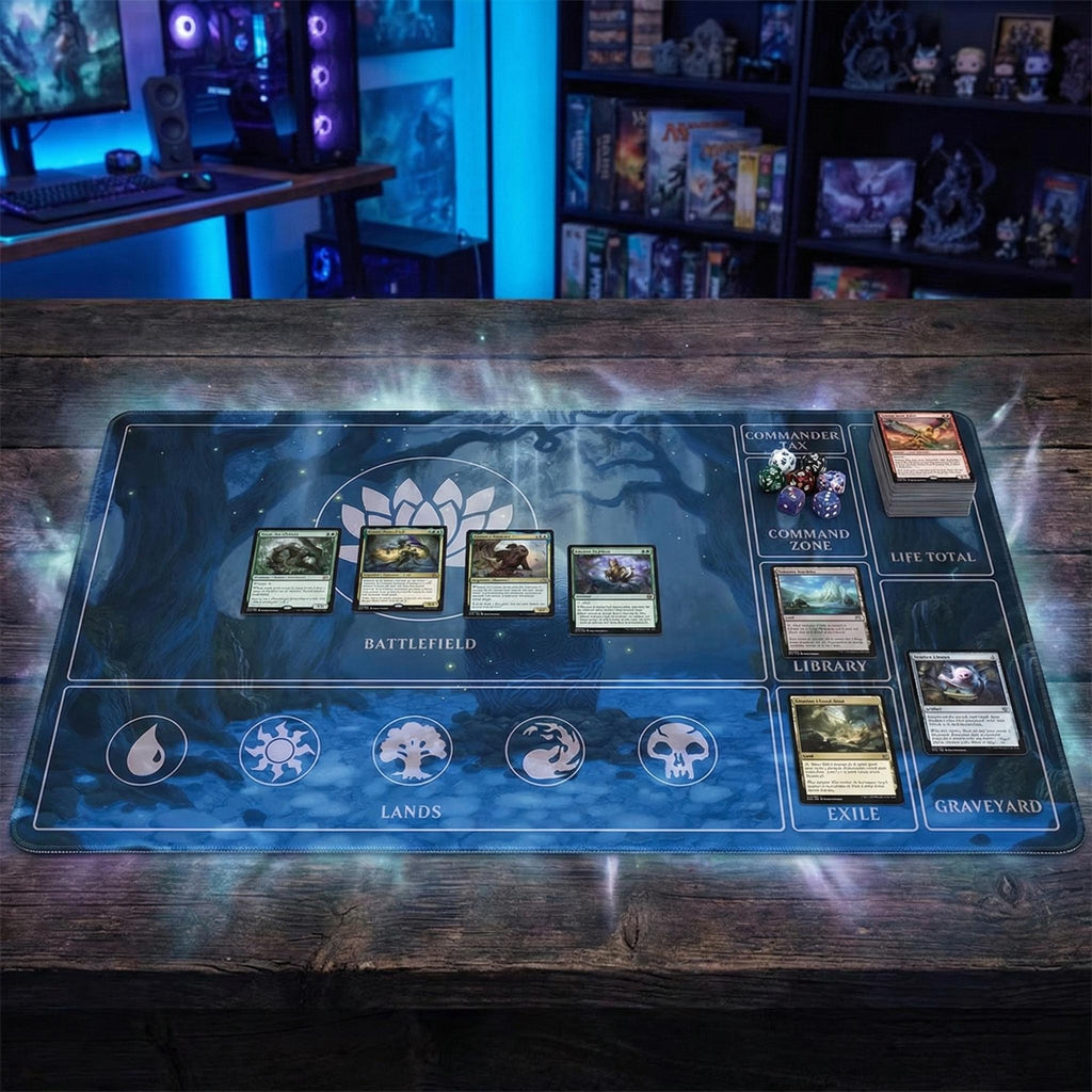 Blue Forrest MTG Commander Playmat