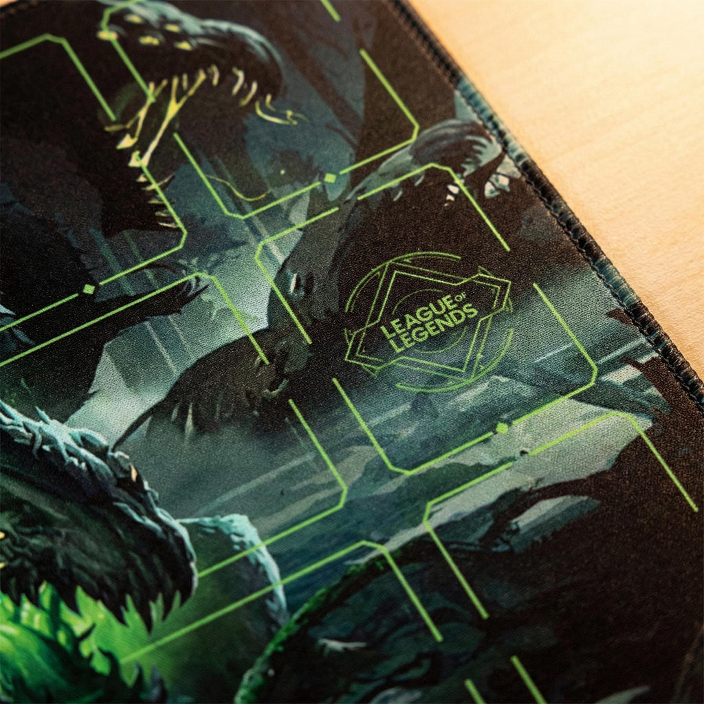 Baron Nashor Arcana Riftbound LOL Playmat - League of Legends Inspired Trading Card Game -24" x 14" inches (600 x 350 x 2 mm) Stitched Edges