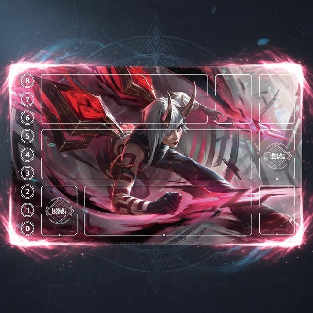 Irelia Blood Moon Riftbound Playmat