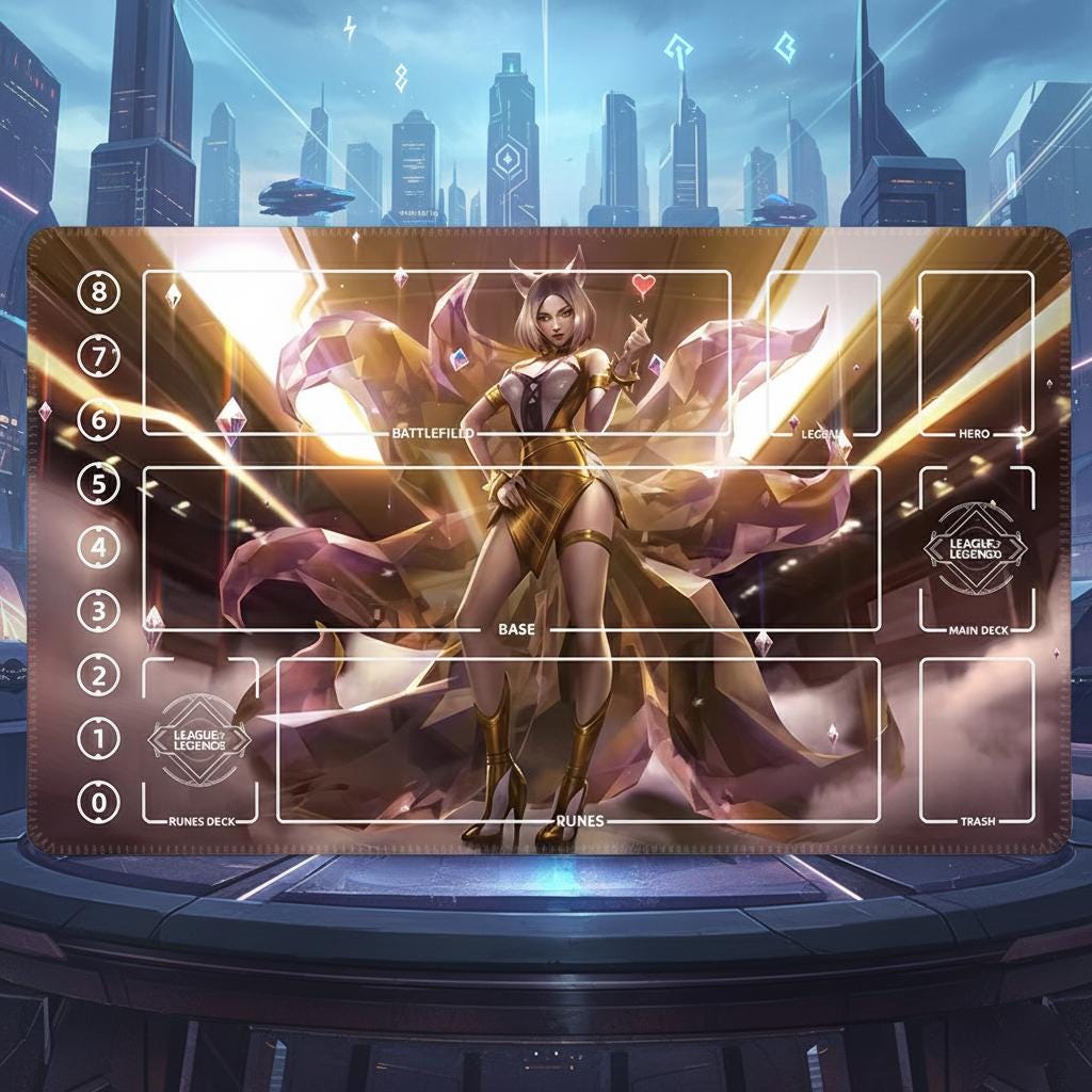 K/DA Ahri Inspired League of Legends TCG Mat