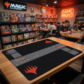 Magic The Gathering 2 Player Playmat | MTG Battle Mat with Zones & Turn Tracker | Professional TCG Tabletop Gaming Mat | 24 x 24" Duo