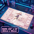Lacus Clyne Gundam Card Game Playmat with Zones | Gundam Seed TCG Mat 24x14 | GCG Desk Mat & Mousepad | Mecha Anime Gift for TCG Players