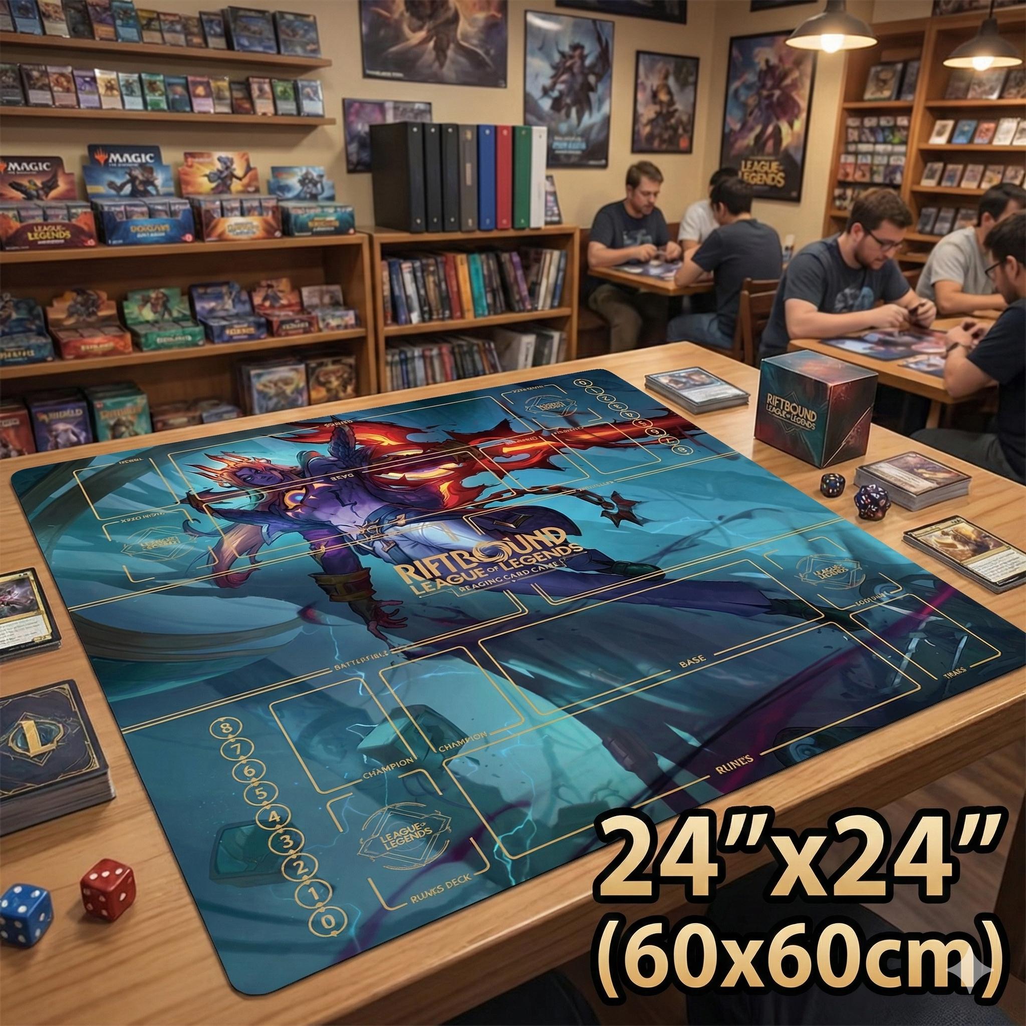 Viego Riftbound Playmat Two Players - League of Legends Trading Card Game - Duo Zones Battlefield 24" x 24" inches (60x60 cm)