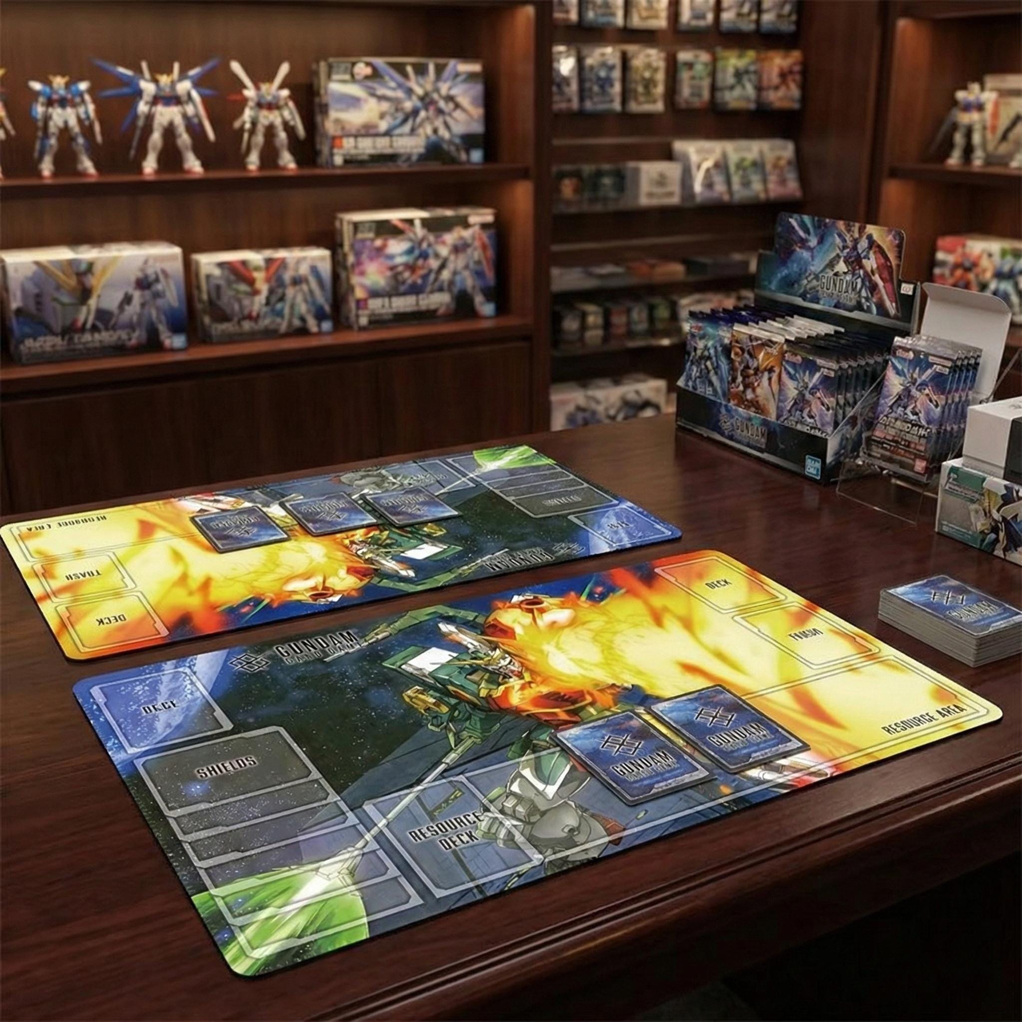 Altron Gundam Card Game Playmat with Zones | Gundam Wing TCG Desk Mat | 24x14 Anime Gaming Mousepad | Mobile Suit Gift for TCG Players