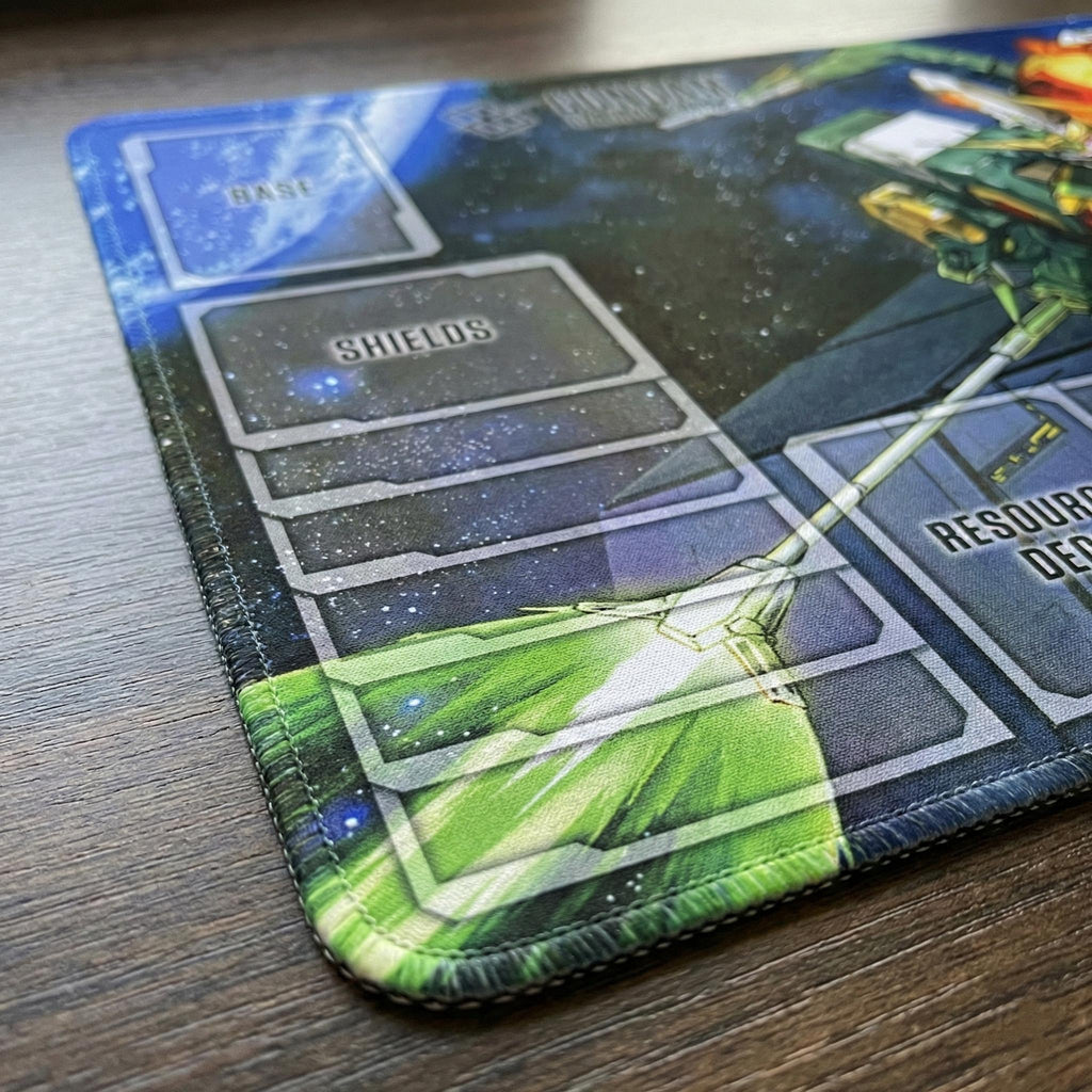 Altron Gundam Card Game Playmat with Zones | Gundam Wing TCG Desk Mat | 24x14 Anime Gaming Mousepad | Mobile Suit Gift for TCG Players