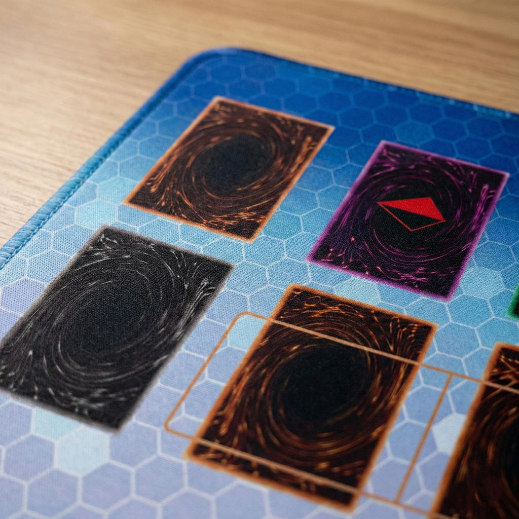 Two Player Yu-Gi-Oh! Playmat | 2 Player YGO Battle Mat | Double Duel Layout | 24 x 24"
