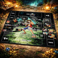 Monkey D. Luffy One Piece Two Player Playmat | 2 Player OPCG Battle Mat | Double Layout Mat | 24 x 24"