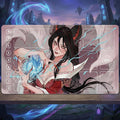 Ahri League of Legends Riftbound Playmat | Trading Card Game Pad | LOL Desk Mat | 24" x 14" inches Stitched Edges