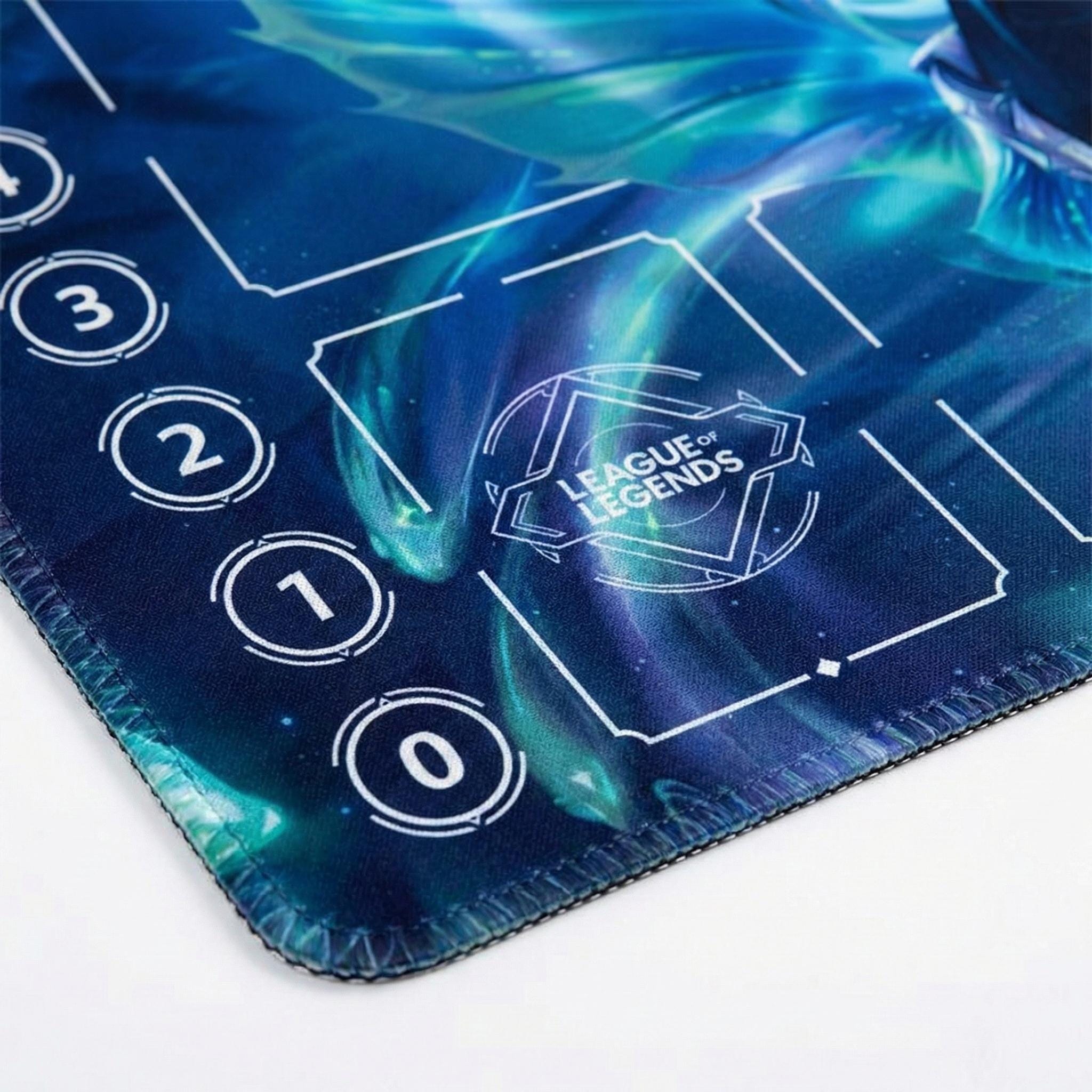 Morgana Lagoon Dragon League of Legends Riftbound Playmat | Trading Card Game Pad | LOL Desk Mat | 24" x 14" inches Stitched Edges