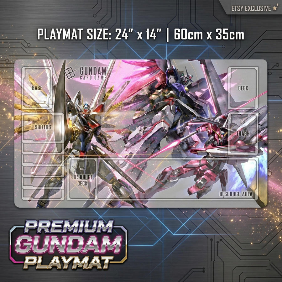 Rising Freedom & Immortal Justice Gundam Playmat