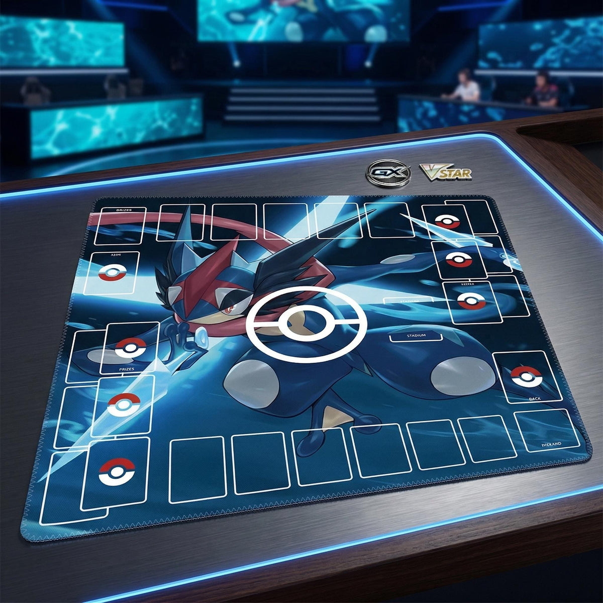 Ash Greninja Two-Player Pokemon Playmat