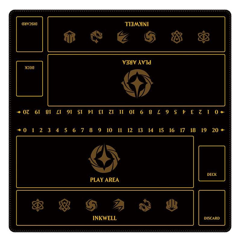 Multi-Color Two-Player Lorcana Playmat