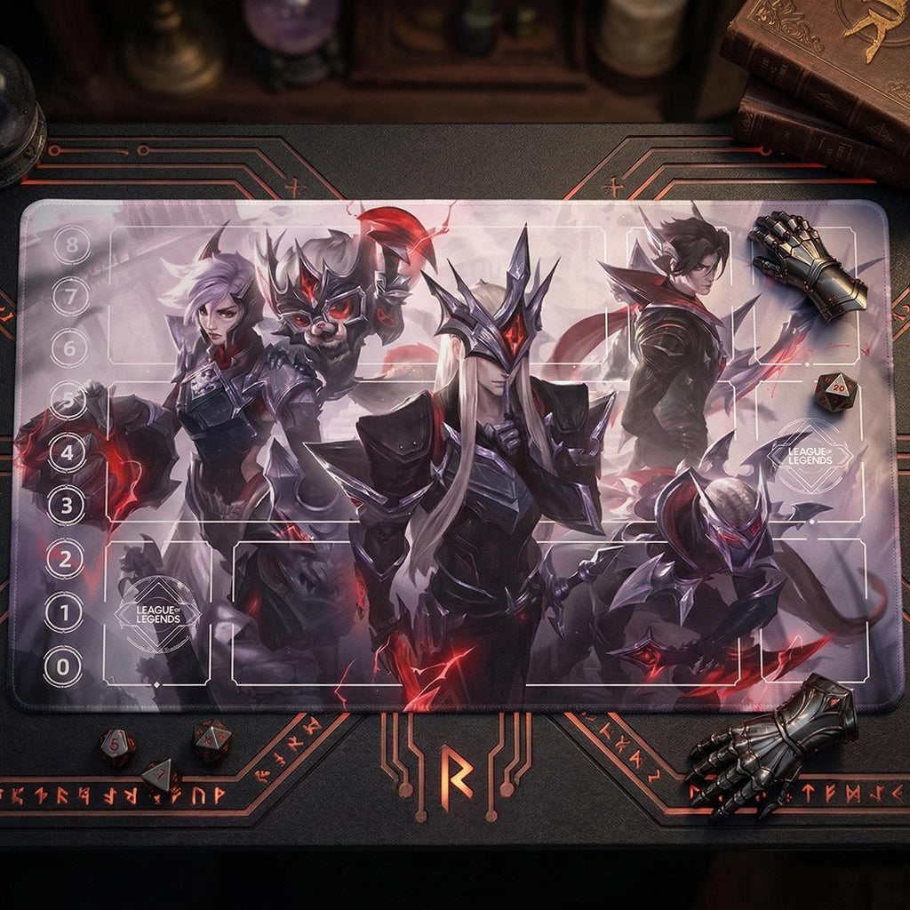 League of Legends Riftbound Playmat | Trading Card Game Pad | LOL Desk Mat | 24" x 14" inches Stitched Edges