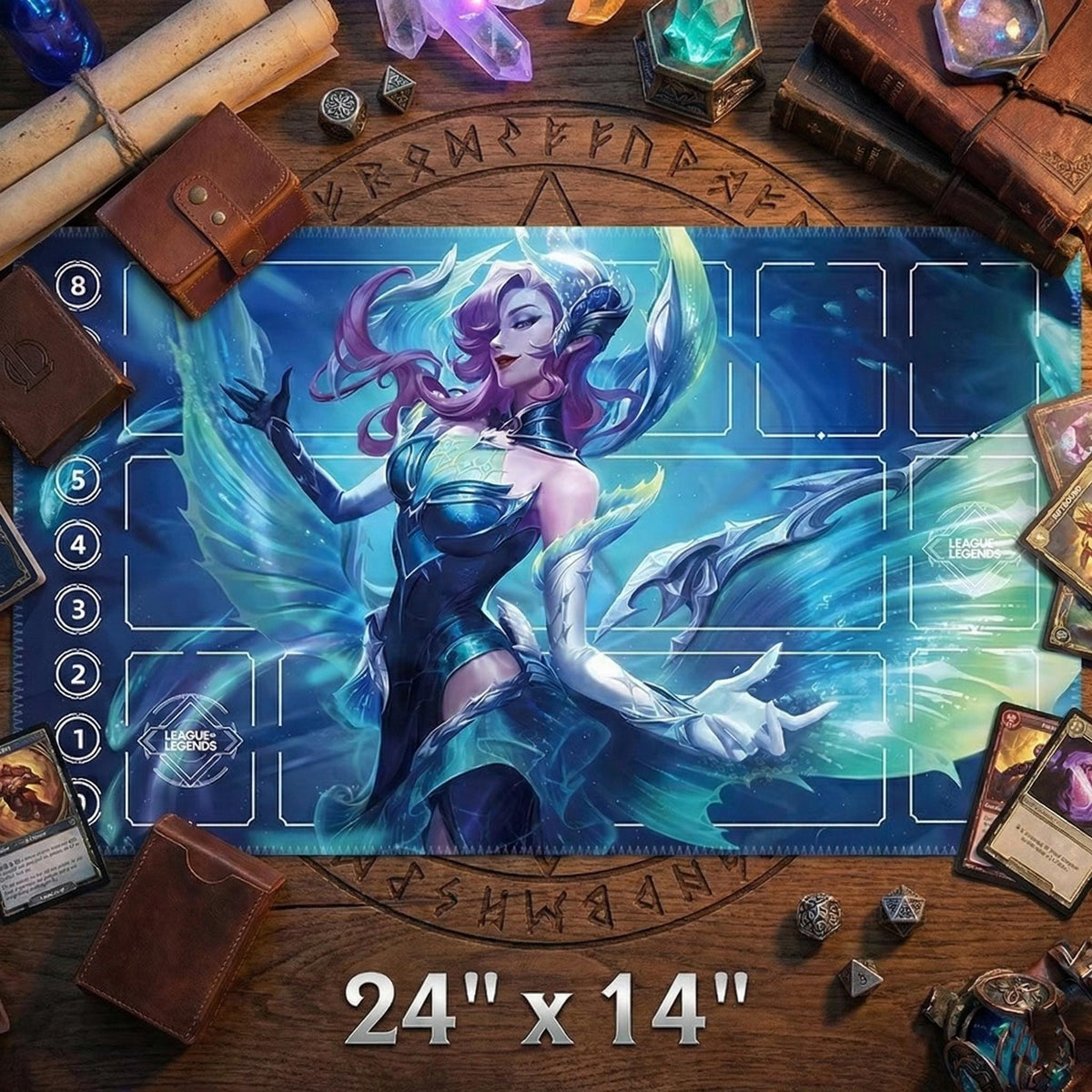 Morgana-Lagunen-Drachen Riftbound-Spielmatte