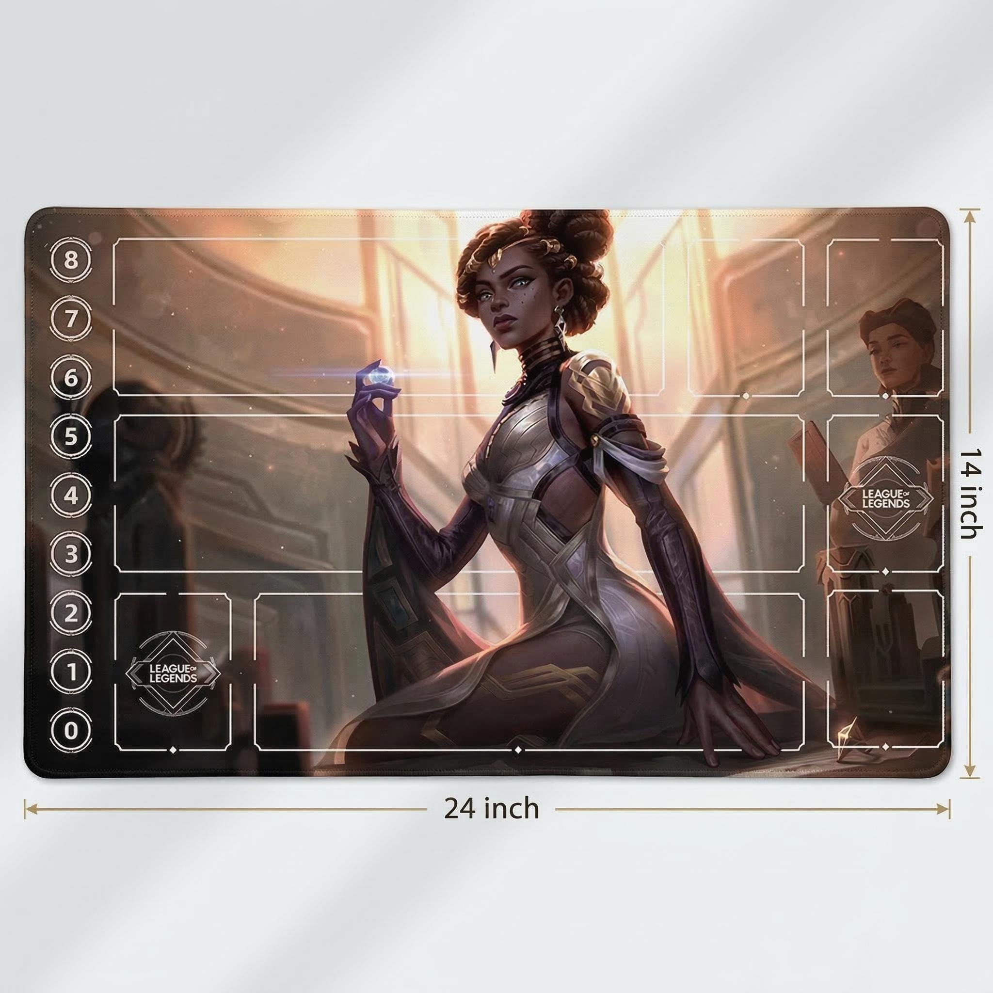 Mel Medarda League of Legends Riftbound Playmat | Trading Card Game Pad | LOL Desk Mat | 24" x 14" inches Stitched Edges