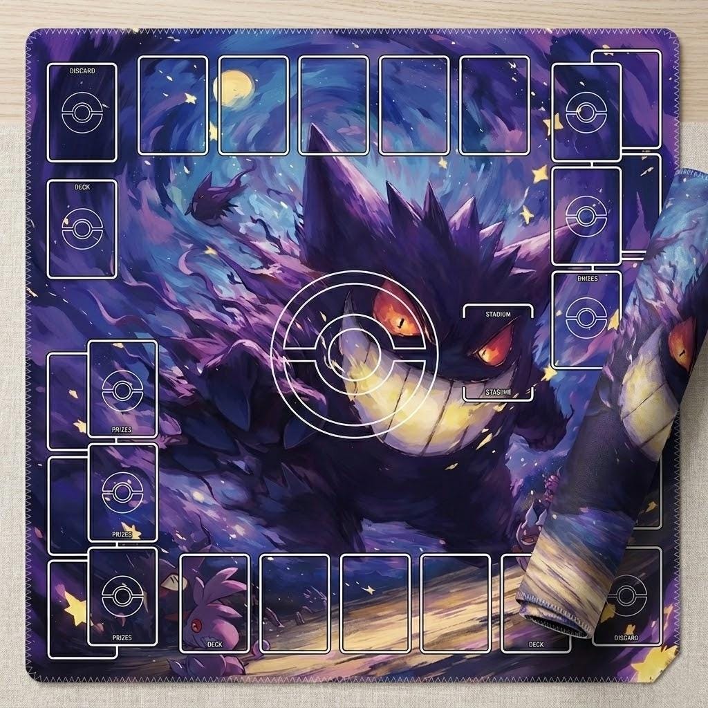 Gengar Ghost Two-Player Pokemon Playmat