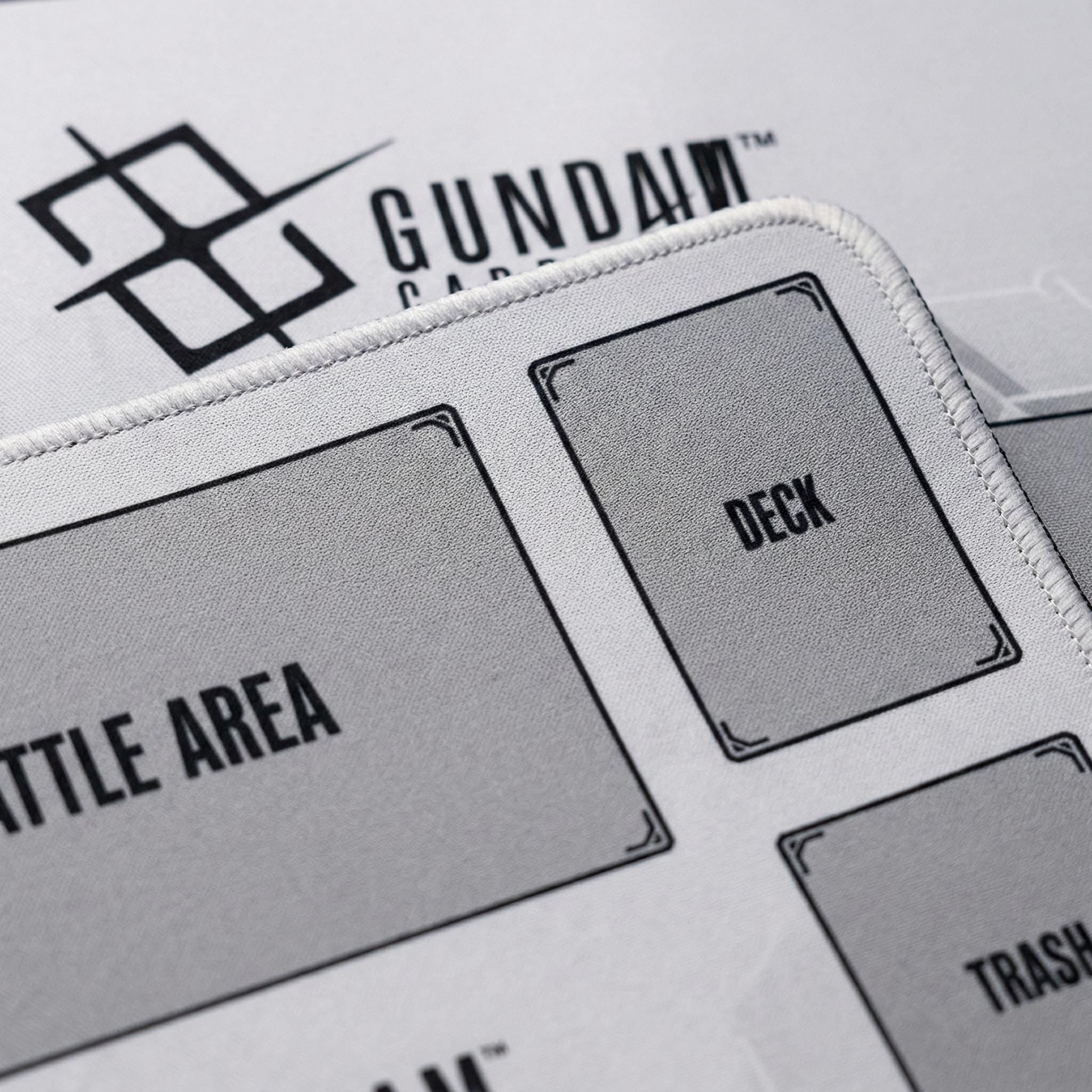 Gundam Card Game Playmat with Zones | 24x14 inches Card Mat for GCG Gift | Gray