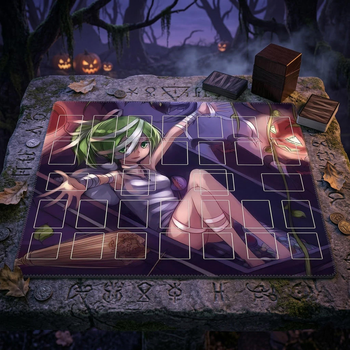 Cursed Bamboo Mitsu Two-Player Yu-Gi-Oh! Playmat