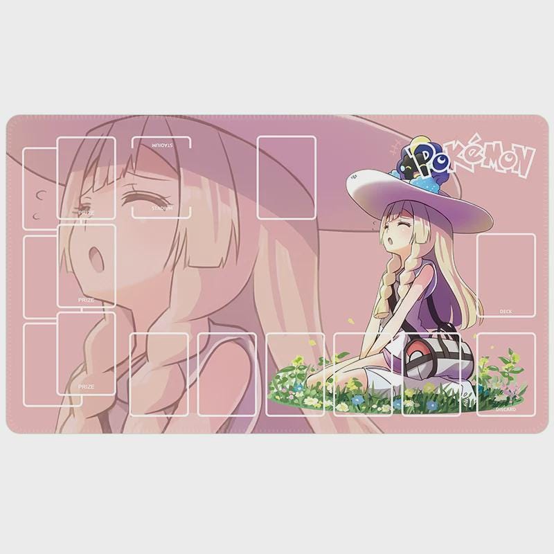 Lillie Cosmoem Pokemon Playmat | Pokemon Trading Card Game Mat | 24" x 14" inch
