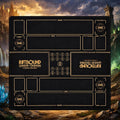 Two Players Riftbound Playmat - 1v1 League of Legends Duo Riftbound Trading Card Game Mat - Double Zones Battlefield 24" x 24" inches