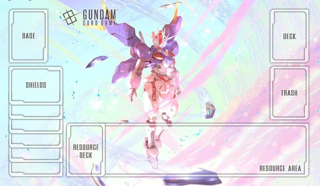 Gundam TCG Playmat Aerial Rebuild Witch from Mercury GCG Desk Mat 24x14 Custom Anime Gaming Accessory for TCG Players