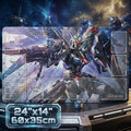 Freedom Gundam Playmat with Zones, ZGMF-X10A Anime TCG Mat, Gundam Card Game Desk Mat, 24x14 Card Gaming Accessory, Gift for Gamers