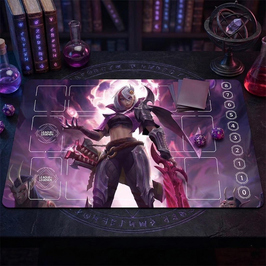 Briar Riftbound LOL Playmat - League of Legends Inspired Trading Card Game - 24" x 14" inches (600 x 350 x 2 mm) Stitched Edges
