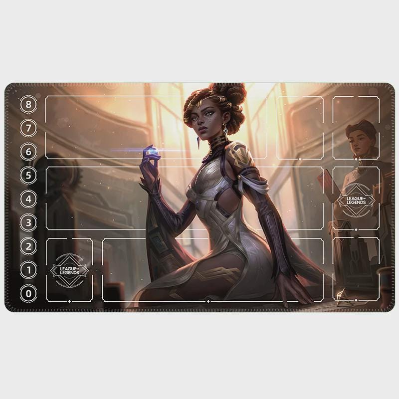 Mel Medarda League of Legends Riftbound Playmat | Trading Card Game Pad | LOL Desk Mat | 24" x 14" inches Stitched Edges