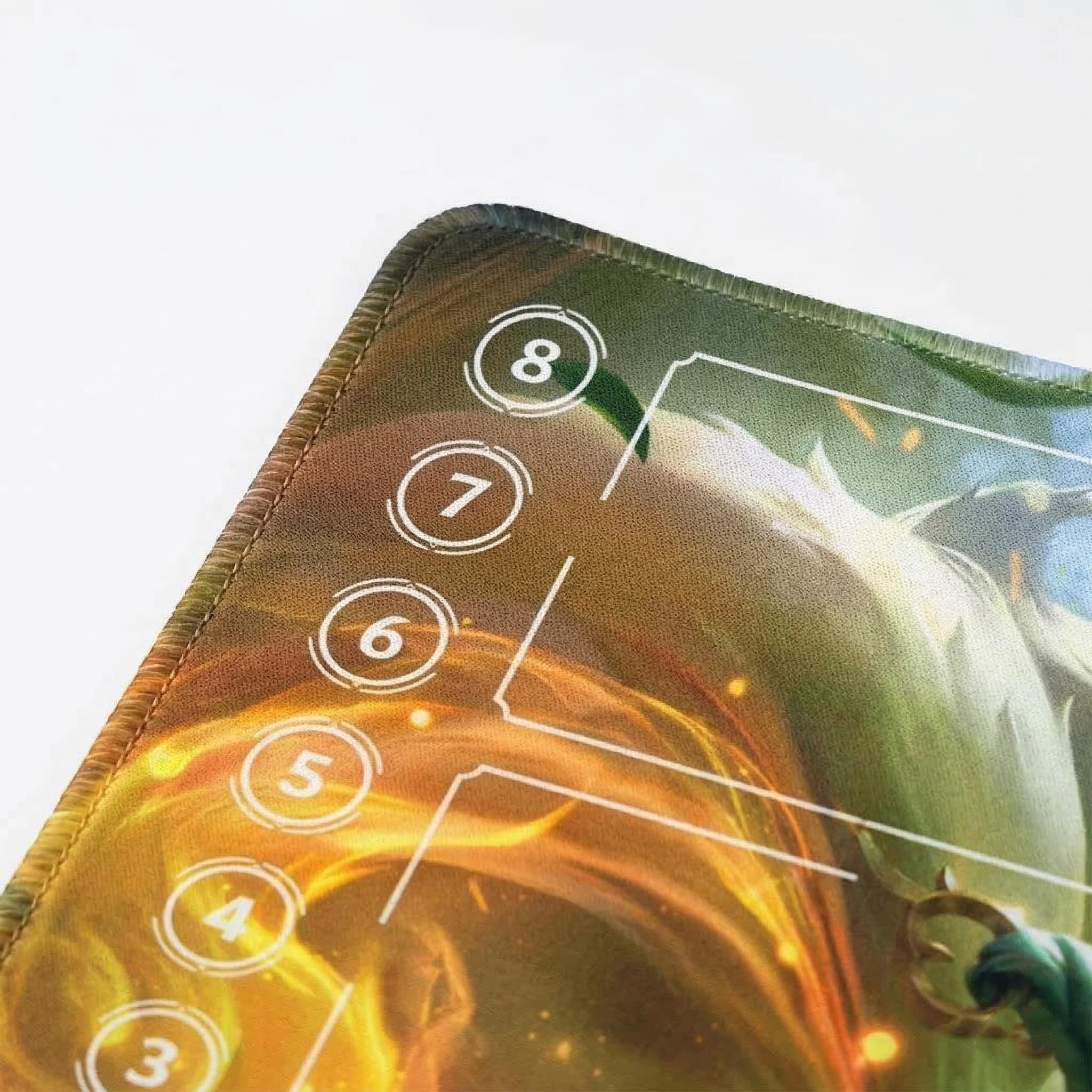 Ahri Laiguo Skin League of Legends Riftbound Playmat | Trading Card Game Pad | LOL Desk Mat | 24" x 14" inches Stitched Edges