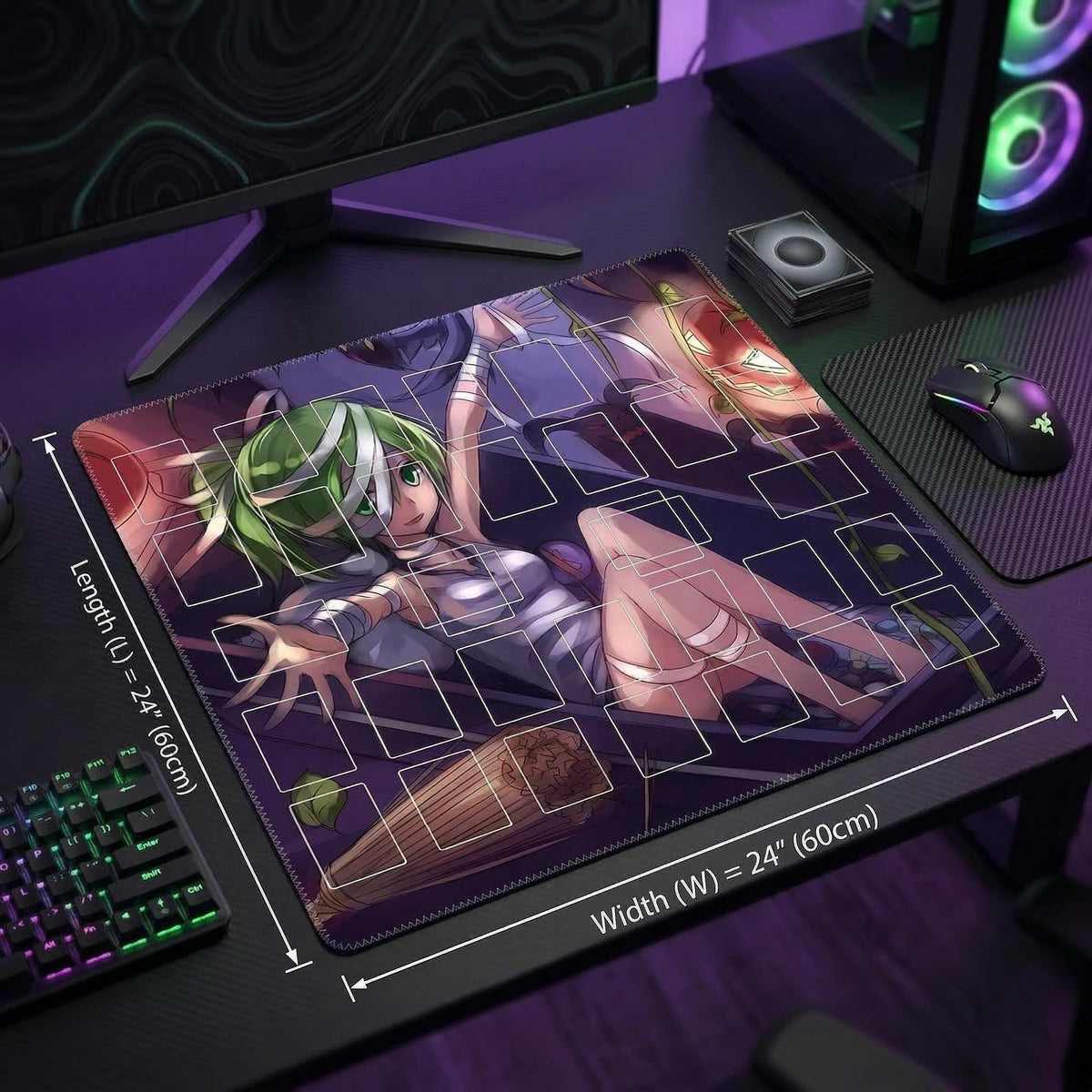 Cursed Bamboo Mitsu Two-Player Yu-Gi-Oh! Playmat