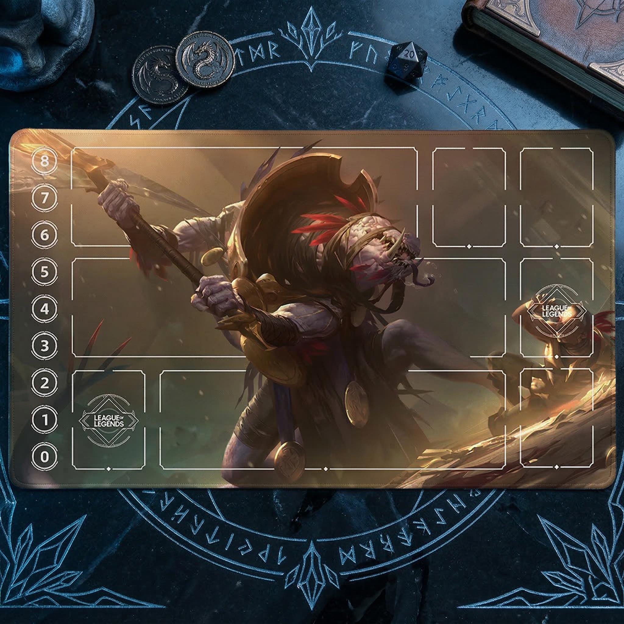 Twitch League of Legends Riftbound Playmat | LOL TCG Desk Mat | 600x350x2mm Stitched Edges