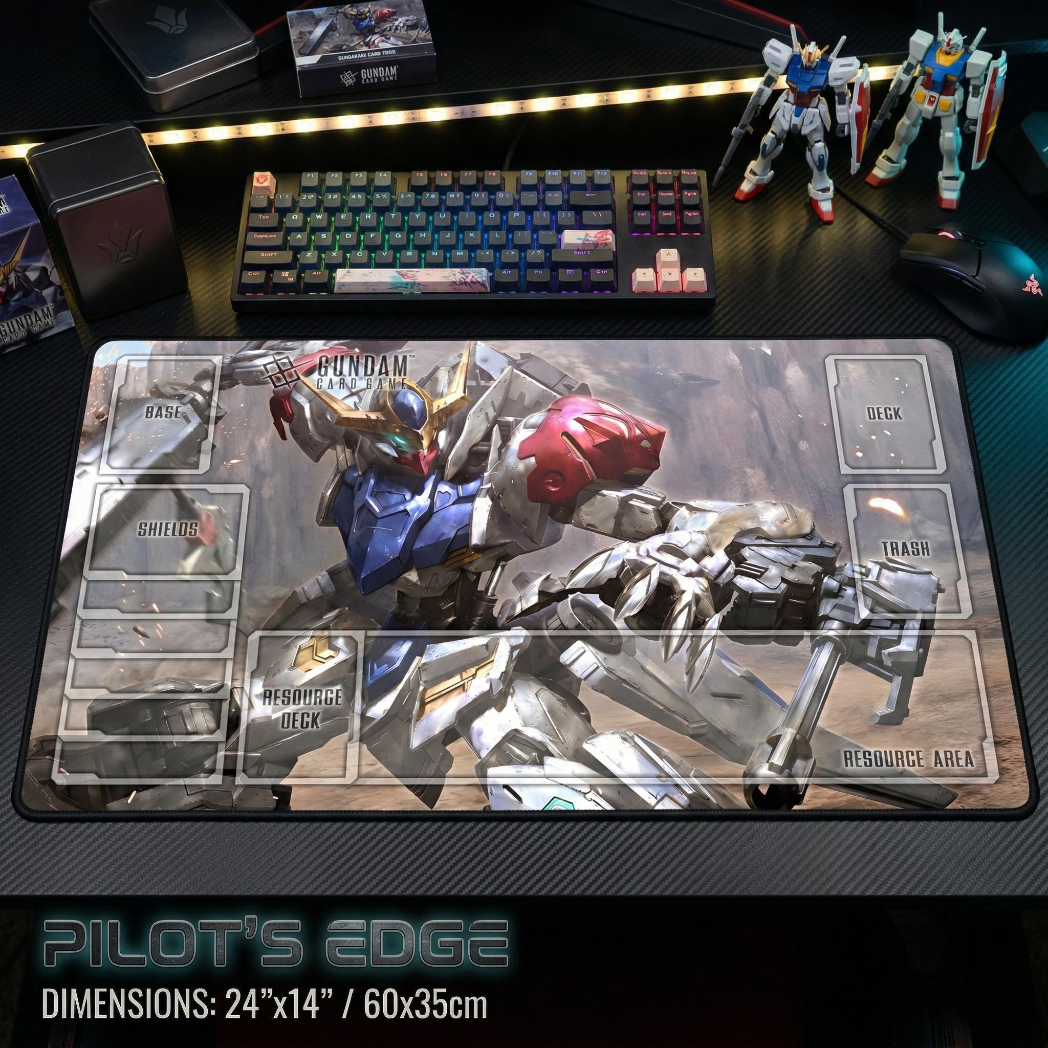 Gundam Barbatos Lupus Rex Playmat - Gundam Card Game - 24" x 14" inches (600 x 350 mm) - Trading Card Game