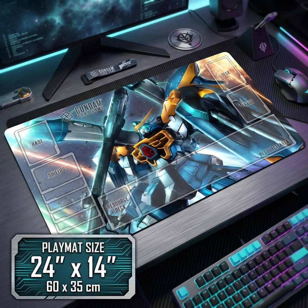 Gundam Helios Playmat - Gundam Card Game - 24" x 14" inches (600 x 350 mm) - Trading Card Game