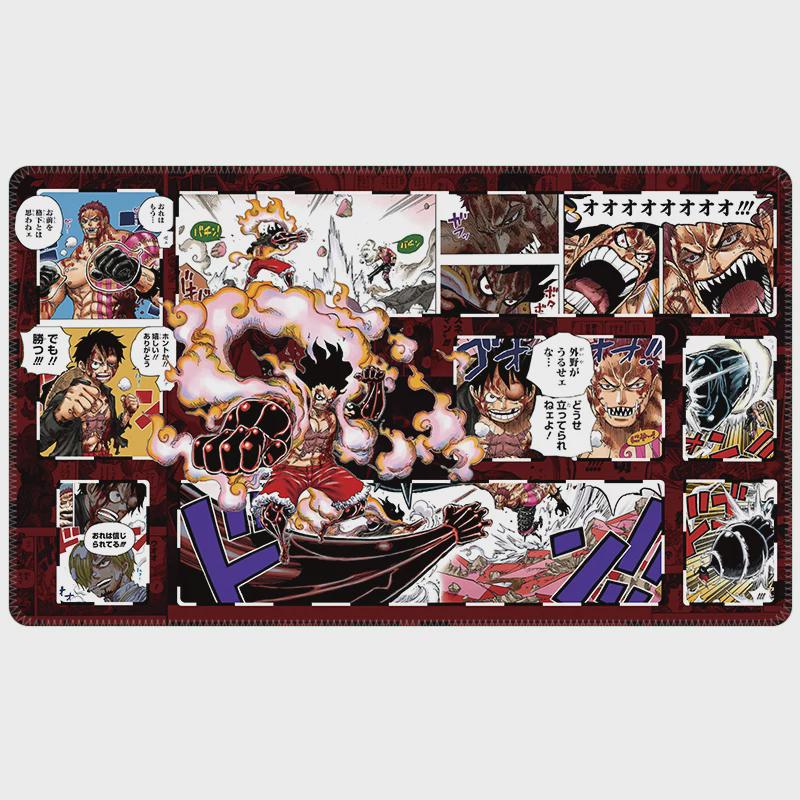 One Piece Luffy Snakeman vs Katakuri TCG Playmat |  Anime Desk Mat | Stitched Edge 24x14 Trading Card Game Mat | One Piece Card Game Gift