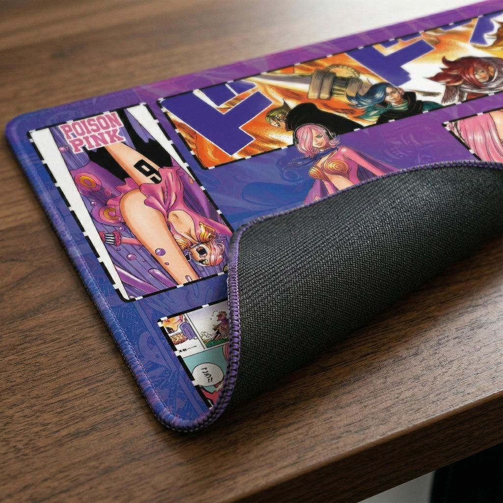One Piece TCG Playmat - Reiju Vinsmoke & Germa 66 - Pro Grade Card Game Mat for One Piece, MTG- Custom Gaming (24x14)