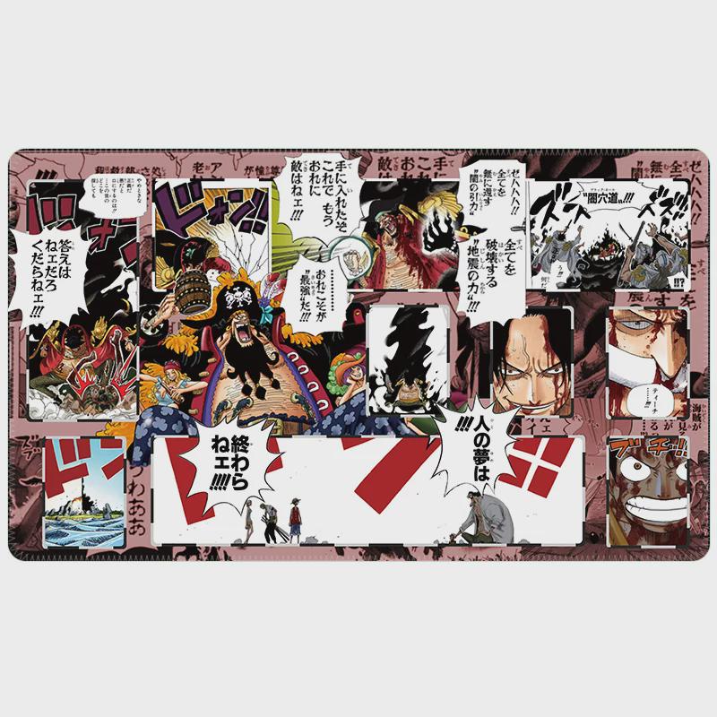 Blackbeard One Piece TCG Playmat - Marshall D. Teach Desk Mat - "A Man's Dream Will Never Die" Anime Mousepad - One Piece TCG Mat