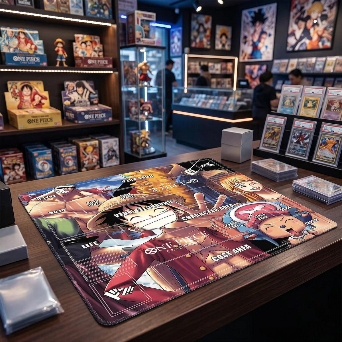 Luffy Chopper Nami Franky Two-Player Playmat