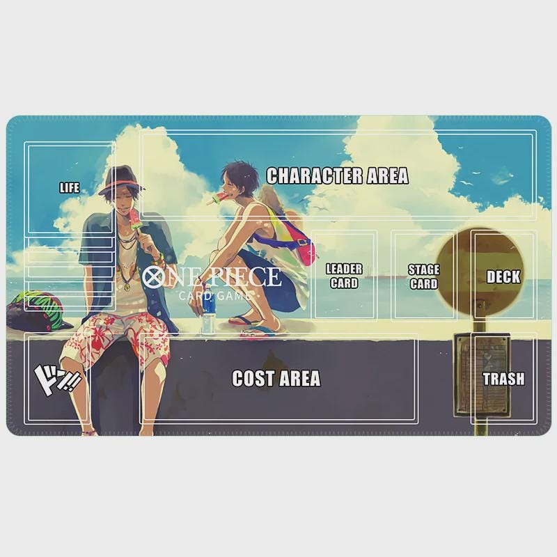 Luffy & Ace Summer Seaside One Piece Playmat