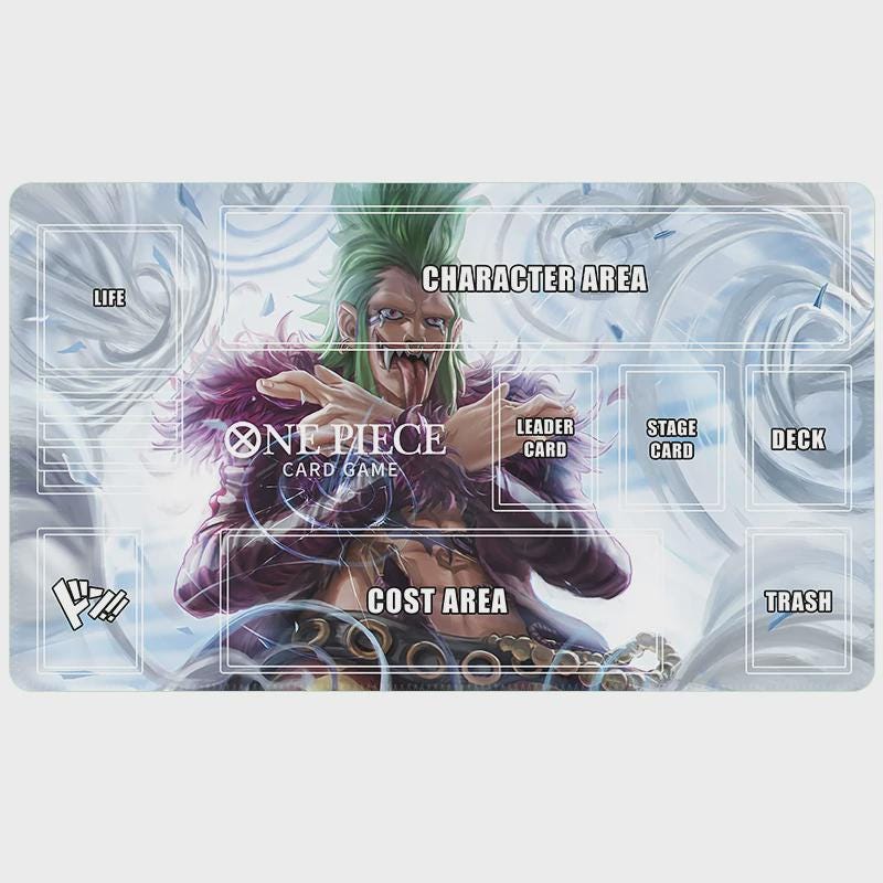 One Piece Card Game Playmat - Bartolomeo The Cannibal TCG Mat with Zones - Tabletop Gaming Accessory - Anime Desk Mat - 24" x 14"