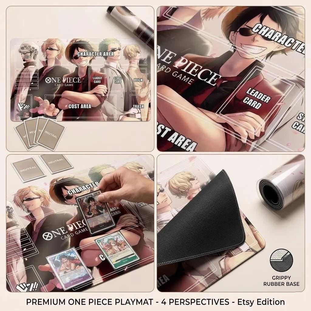 Luffy Zoro Sanji Law Anzug One Piece Spielmatte