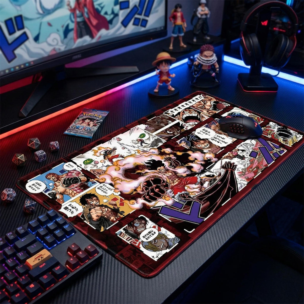 Luffy Snakeman vs Katakuri One Piece Playmat