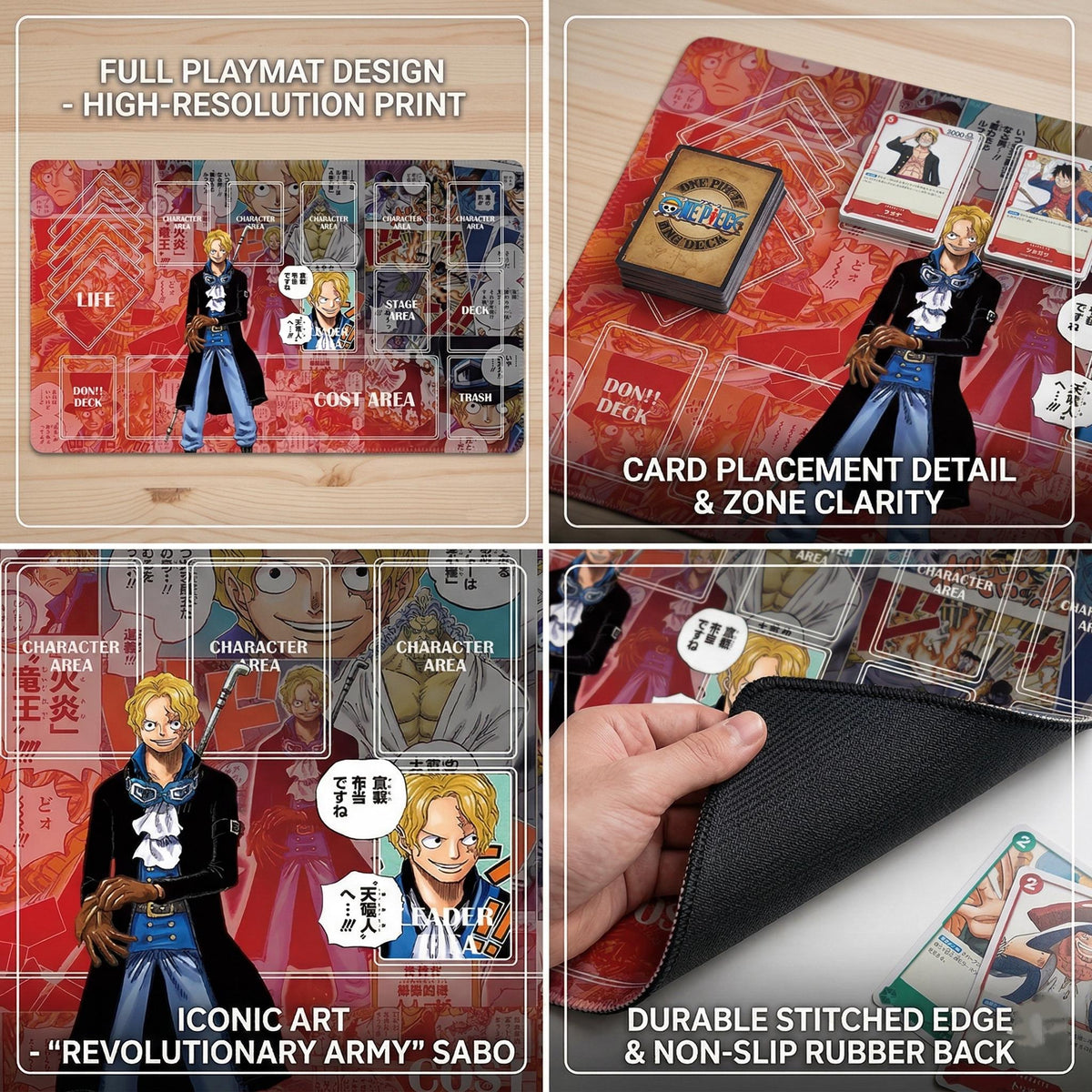 Sabo Manga Panel One Piece Playmat