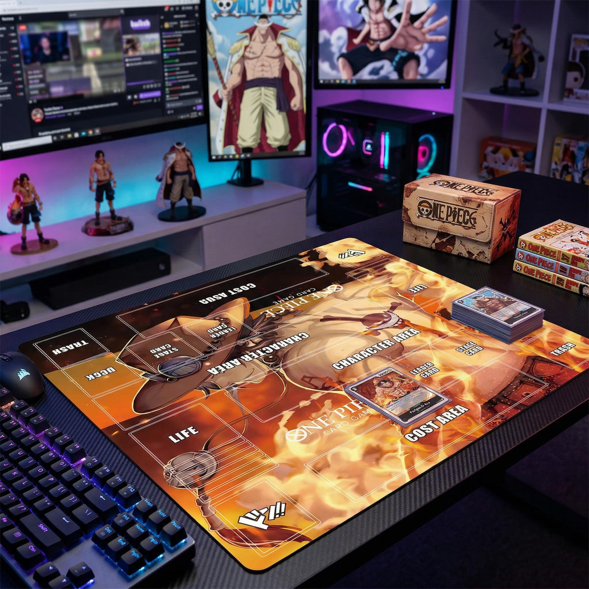 Portgas D. Ace Two-Player One Piece Playmat II