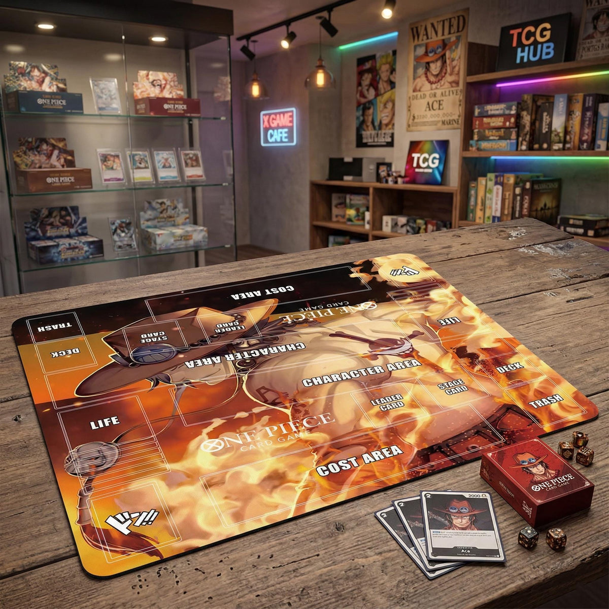 Portgas D. Ace Two-Player One Piece Playmat II