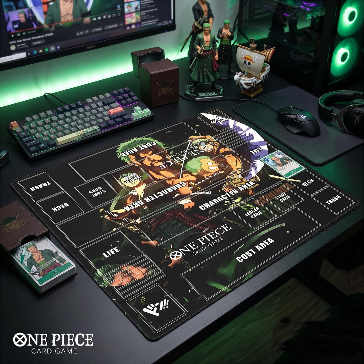 Roronoa Zoro Two-Player One Piece Playmat