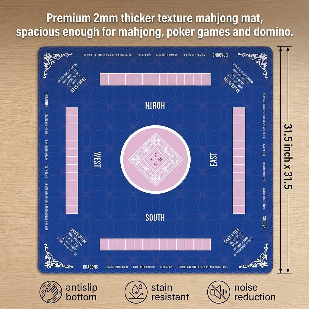 Royal Blue Mahjong Mat