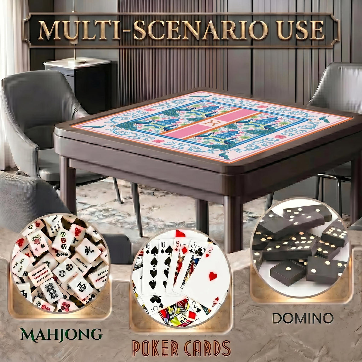 Peacock Personalized Mahjong Mat II