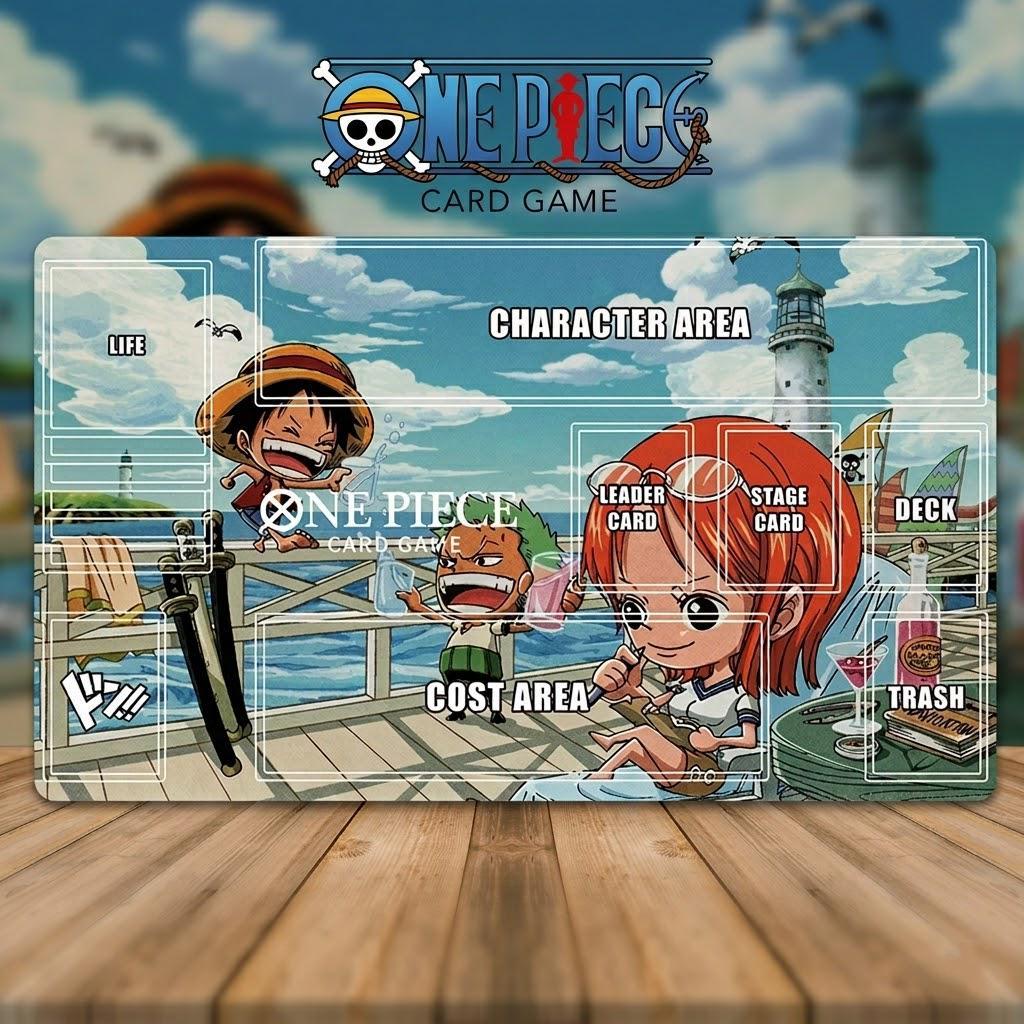 Chibi Luffy Zoro Nami One Piece Playmat